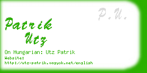 patrik utz business card
